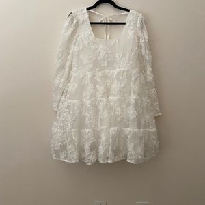 Dream by Sister Jane White Lace Floral Mini Dress